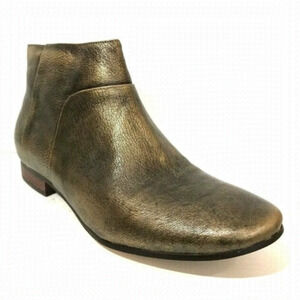 COLE Haan Allen Bootie Black Zip Ankle metallic Boots size 8